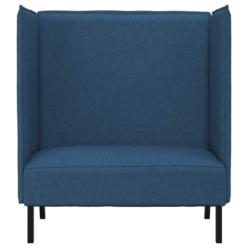 vidaXL Hoher Rücken Sofa Blau 109 x 56 x 121 cm Stoff