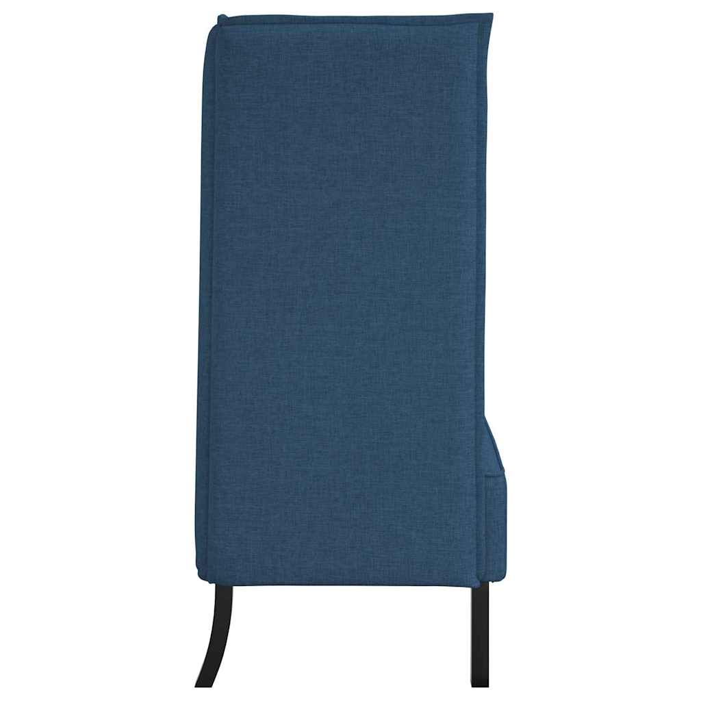 vidaXL Hoher Rücken Sofa Blau 109 x 56 x 121 cm Stoff