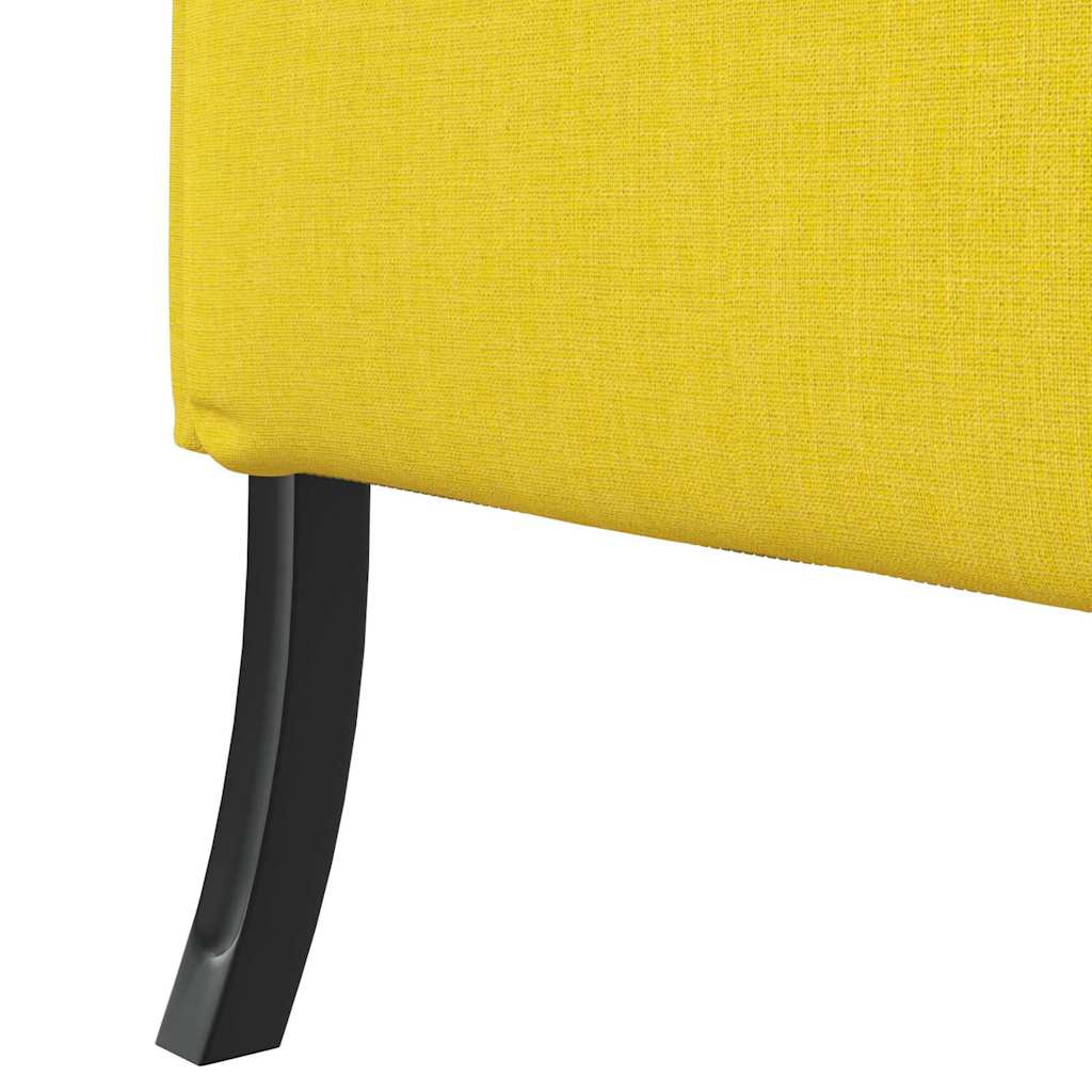 vidaXL Hoher Rücken Sofa 101cm Hellgelb Stoff