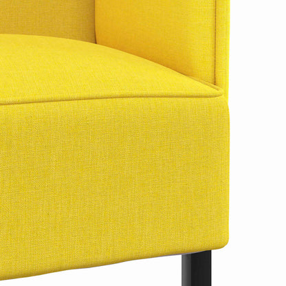 vidaXL Hoher Rücken Sofa 101cm Hellgelb Stoff