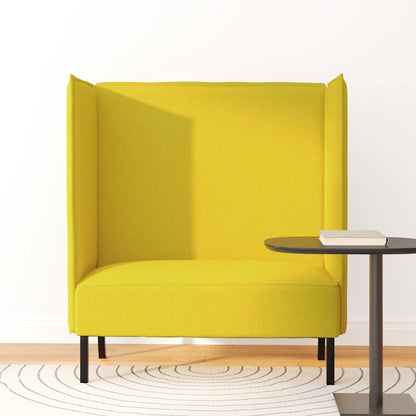 vidaXL Hoher Rücken Sofa 101cm Hellgelb Stoff
