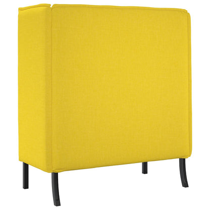 vidaXL Hoher Rücken Sofa 101cm Hellgelb Stoff