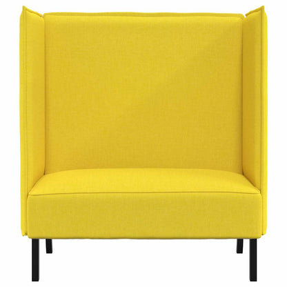 vidaXL Hoher Rücken Sofa 101cm Hellgelb Stoff
