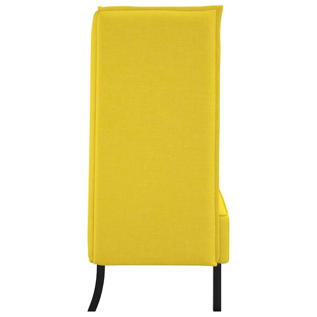 vidaXL Hoher Rücken Sofa 101cm Hellgelb Stoff