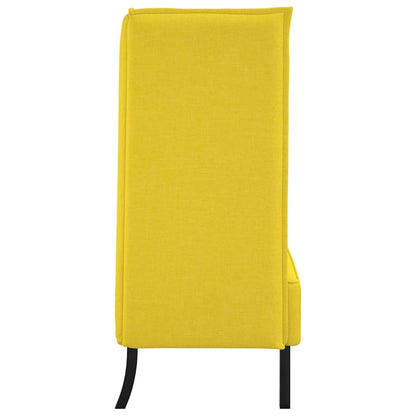 vidaXL Hoher Rücken Sofa 101cm Hellgelb Stoff