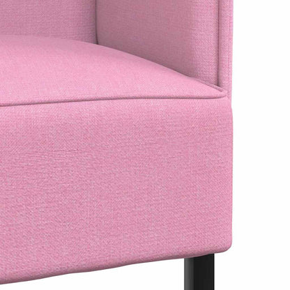 vidaXL Hoher Rücken Sofa 101cm Rosa Stoff