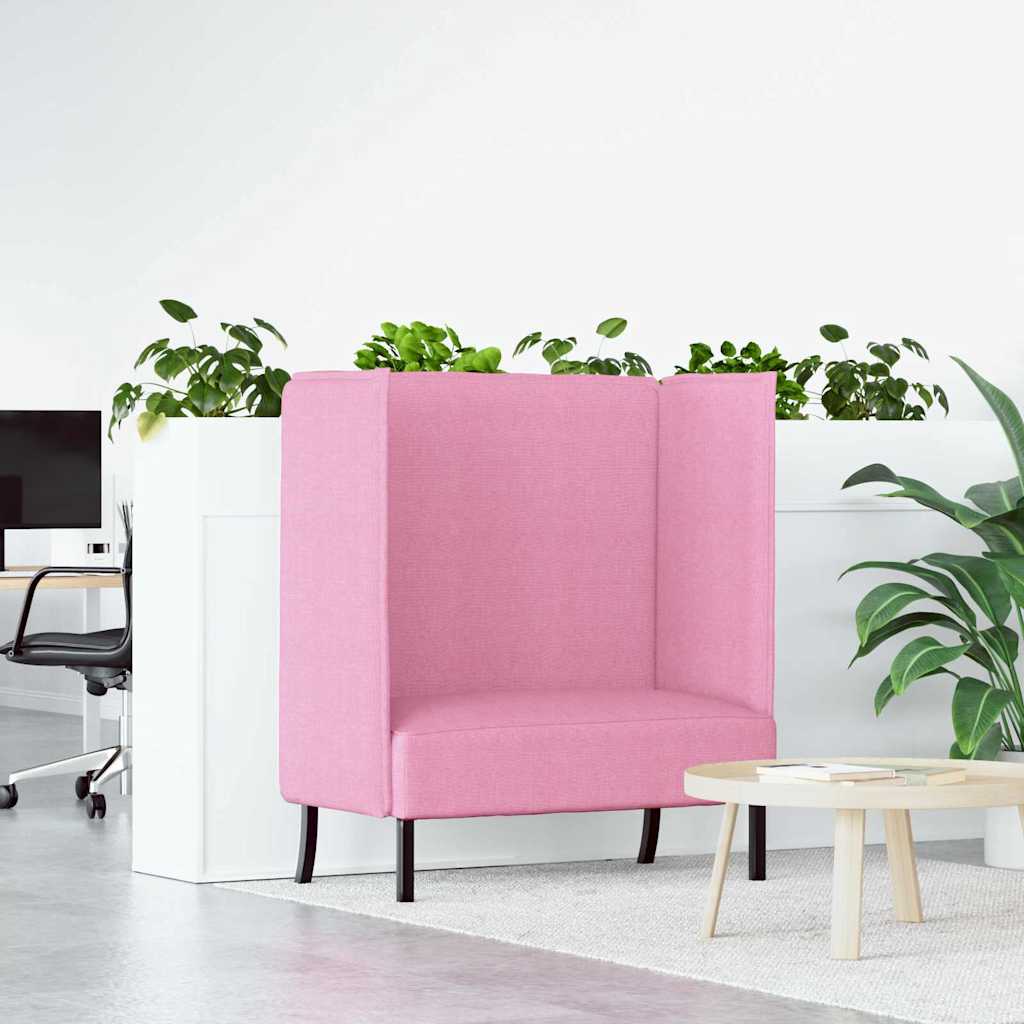 vidaXL Hoher Rücken Sofa 101cm Rosa Stoff