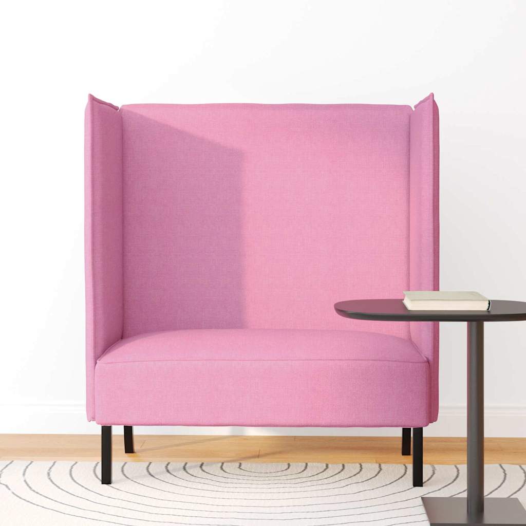 vidaXL Hoher Rücken Sofa 101cm Rosa Stoff