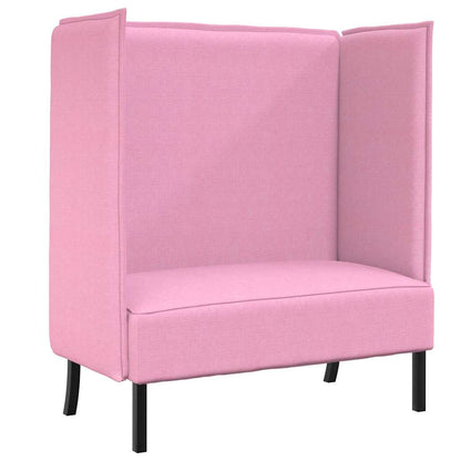 vidaXL Hoher Rücken Sofa 101cm Rosa Stoff