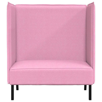 vidaXL Hoher Rücken Sofa 101cm Rosa Stoff