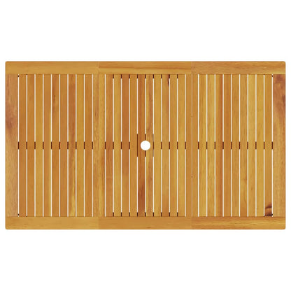vidaXL Salon de jardin à dîner 7 pcs Bois d'acacia massif Marron