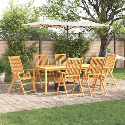 vidaXL Salon de jardin 7 pcs Marron Bois d'acacia massif