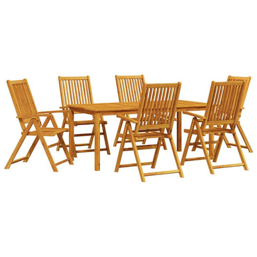vidaXL Salon de jardin 7 pcs Marron Bois d'acacia massif