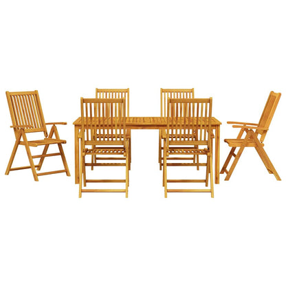 vidaXL Salon de jardin 7 pcs Marron Bois d'acacia massif
