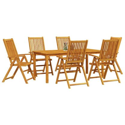 vidaXL Salon de jardin 7 pcs Marron Bois d'acacia massif