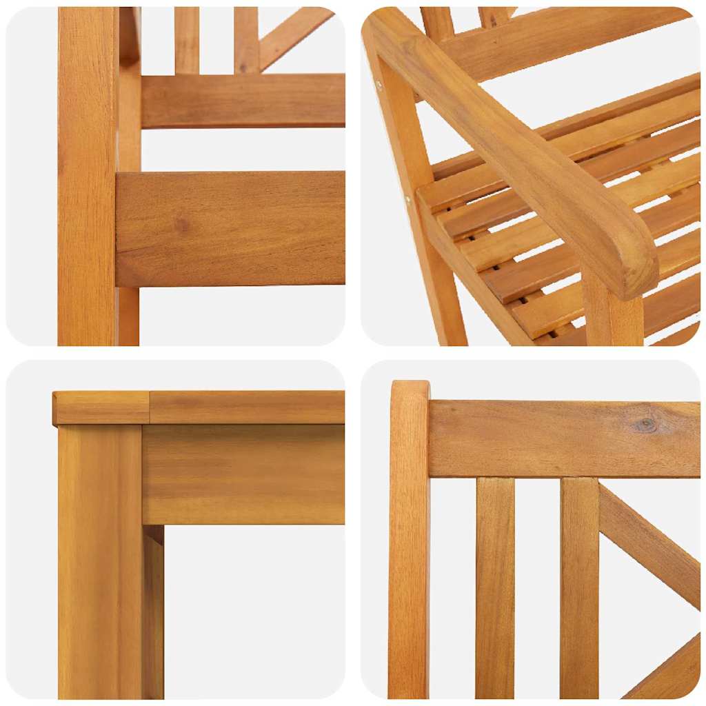 vidaXL Garten Essgruppe 3 pcs Braun Akazie Massivholz