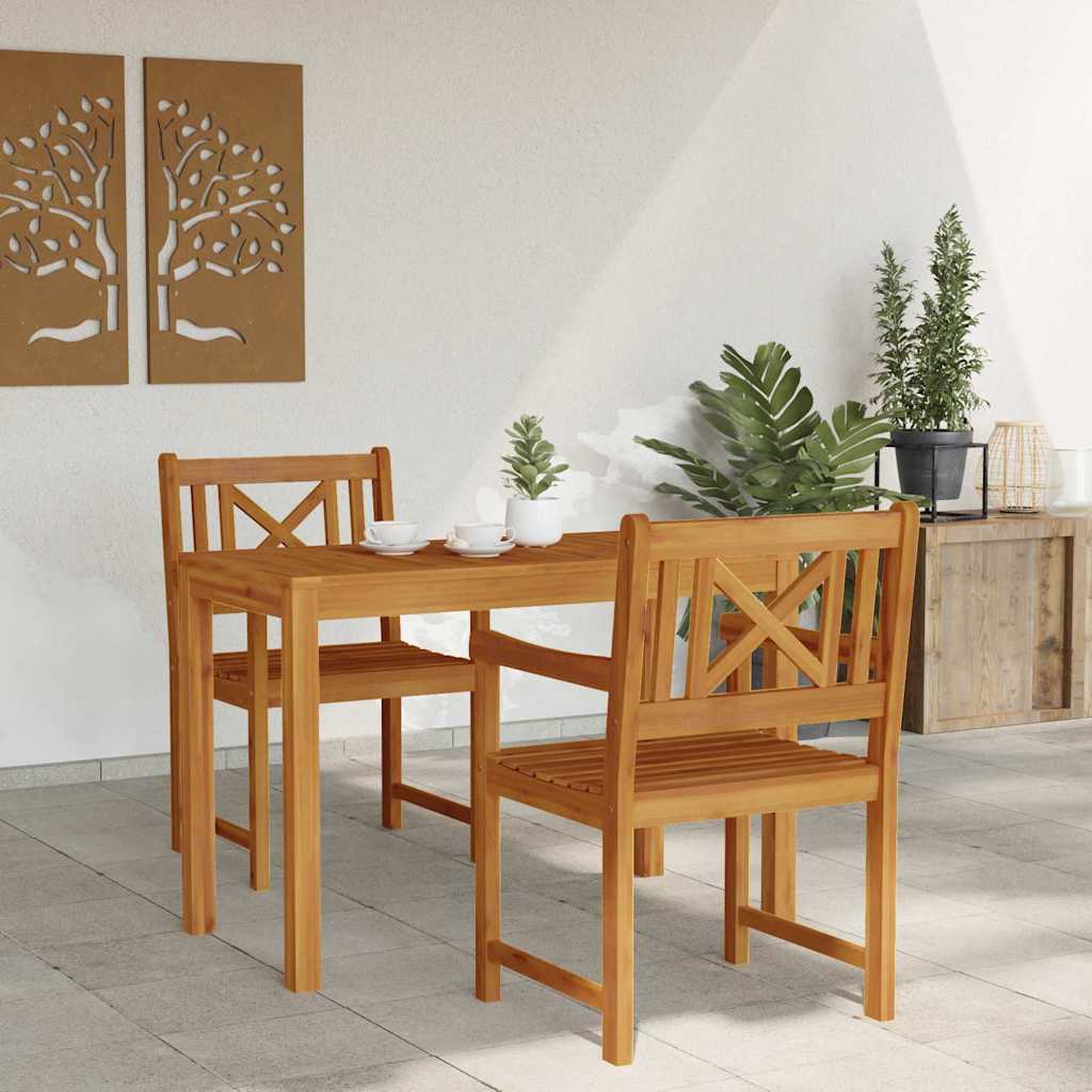 vidaXL Garten Essgruppe 3 pcs Braun Akazie Massivholz