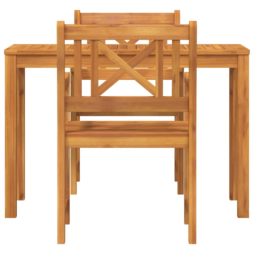 vidaXL Garten Essgruppe 3 pcs Braun Akazie Massivholz