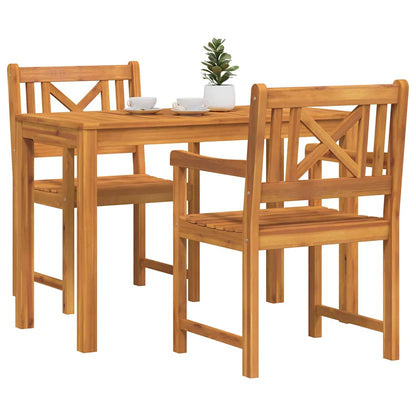 vidaXL Garten Essgruppe 3 pcs Braun Akazie Massivholz
