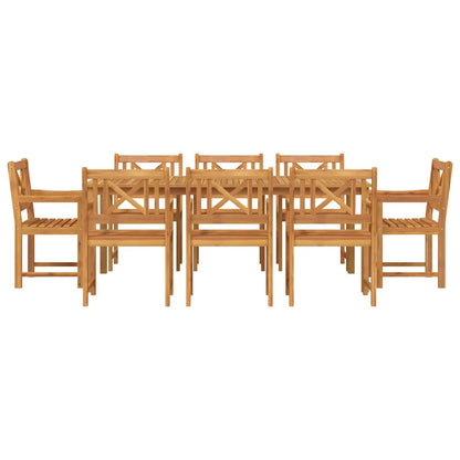 vidaXL Garten Essgruppe 9 pcs Braun Massivholz Akazie