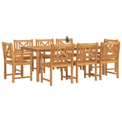 vidaXL Garten Essgruppe 9 pcs Braun Massivholz Akazie