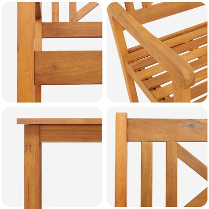 vidaXL Garten Essgruppe 5 pcs Braun Massivholz Akazie