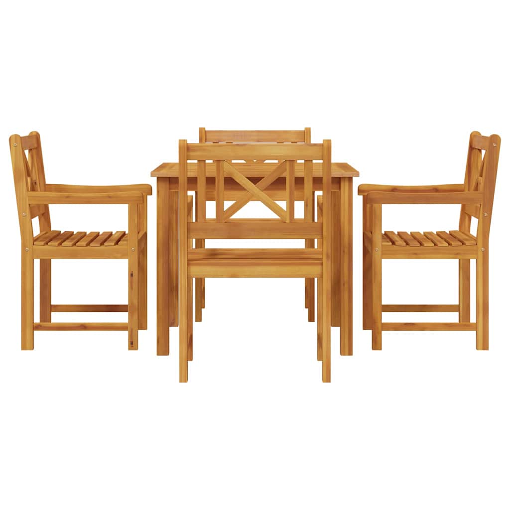 vidaXL Garten Essgruppe 5 pcs Braun Massivholz Akazie