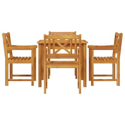 vidaXL Garten Essgruppe 5 pcs Braun Massivholz Akazie
