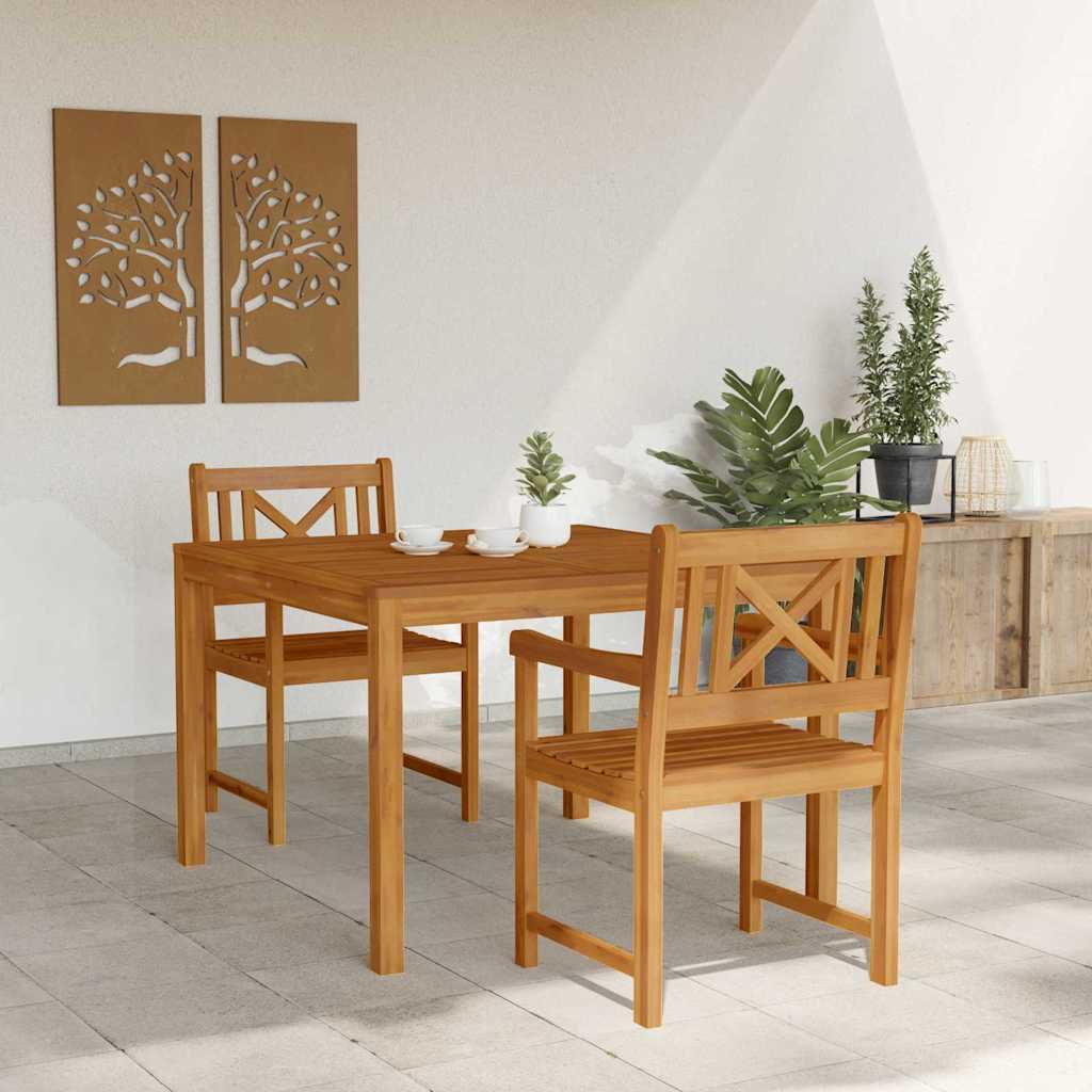 vidaXL Garten Essgruppe 3 pcs Braun Massivholz Akazie