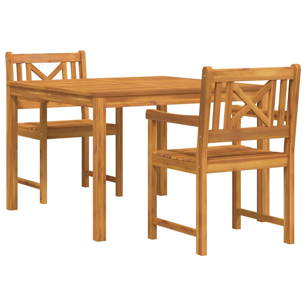 vidaXL Garten Essgruppe 3 pcs Braun Massivholz Akazie