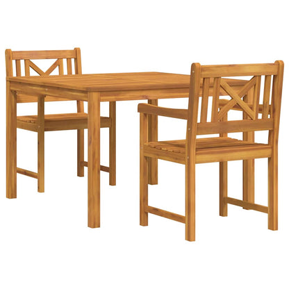 vidaXL Garten Essgruppe 3 pcs Braun Massivholz Akazie