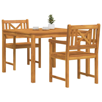 vidaXL Garten Essgruppe 3 pcs Braun Massivholz Akazie