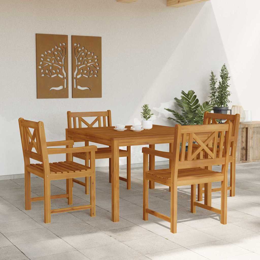 vidaXL Garten Essgruppe 5 pcs Braun Massivholz Akazie