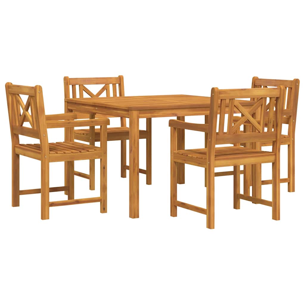 vidaXL Garten Essgruppe 5 pcs Braun Massivholz Akazie