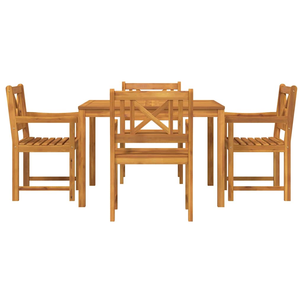 vidaXL Garten Essgruppe 5 pcs Braun Massivholz Akazie