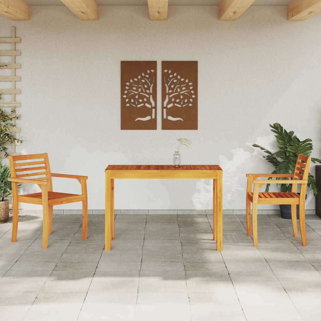 vidaXL Garten Essgruppe 3 pcs Braun Massivholz Akazie