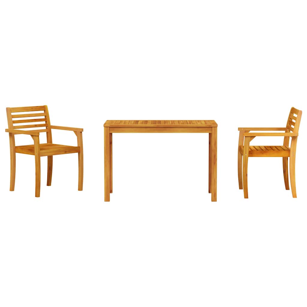 vidaXL Garten Essgruppe 3 pcs Braun Massivholz Akazie