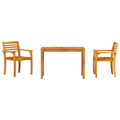 vidaXL Garten Essgruppe 3 pcs Braun Massivholz Akazie