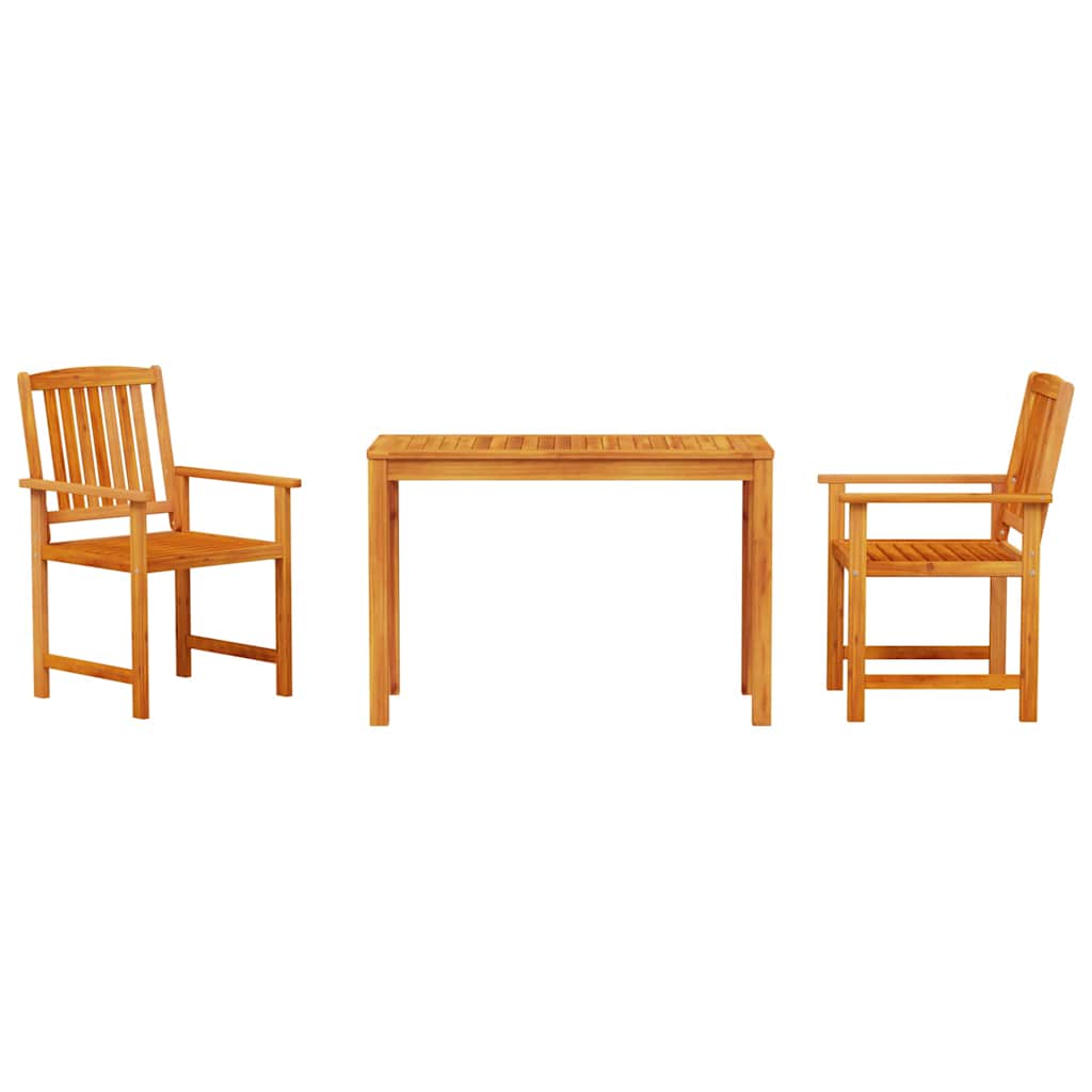 vidaXL Garten Essgruppe 3 pcs Braun Massivholz Akazie