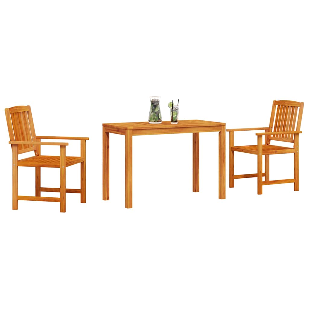 vidaXL Garten Essgruppe 3 pcs Braun Massivholz Akazie