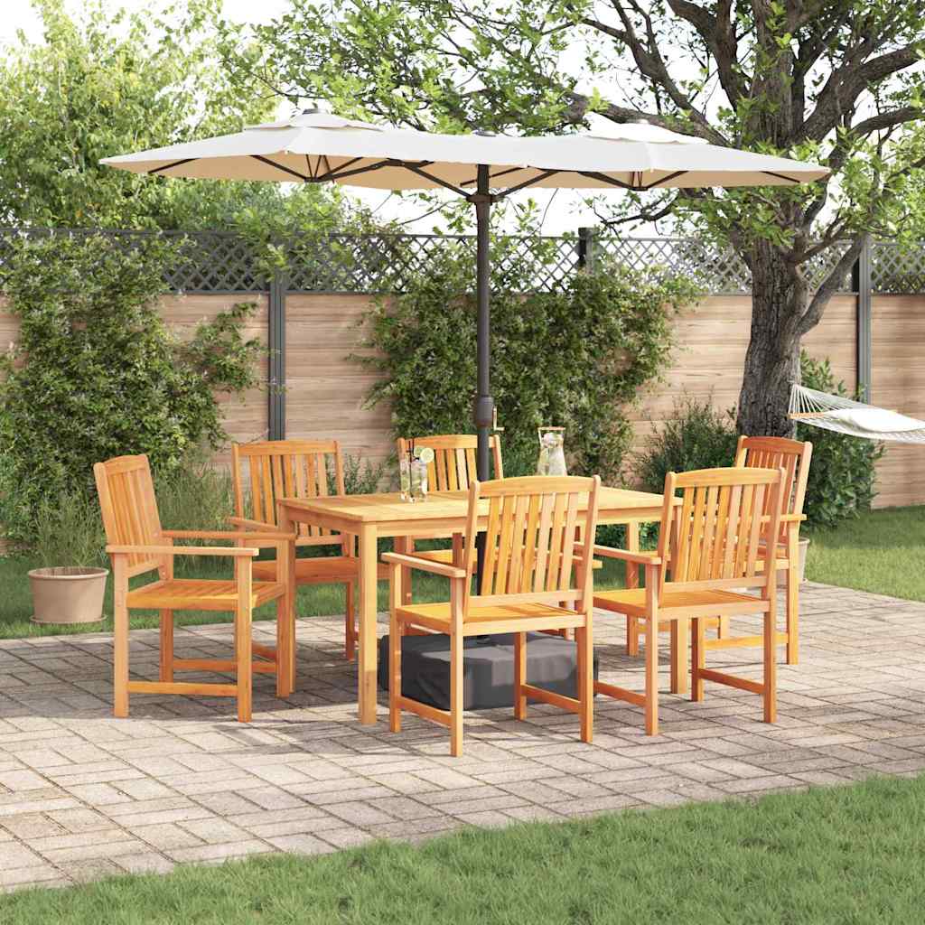 Garten Essgruppe 7 pcs Braun Massivholz Akazie