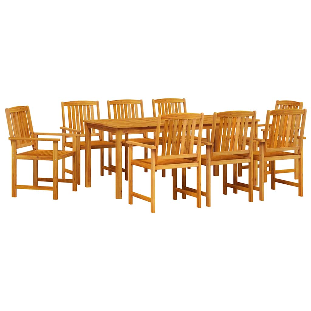 vidaXL Salon de jardin à manger 7 pcs Bois d'acacia massif marron