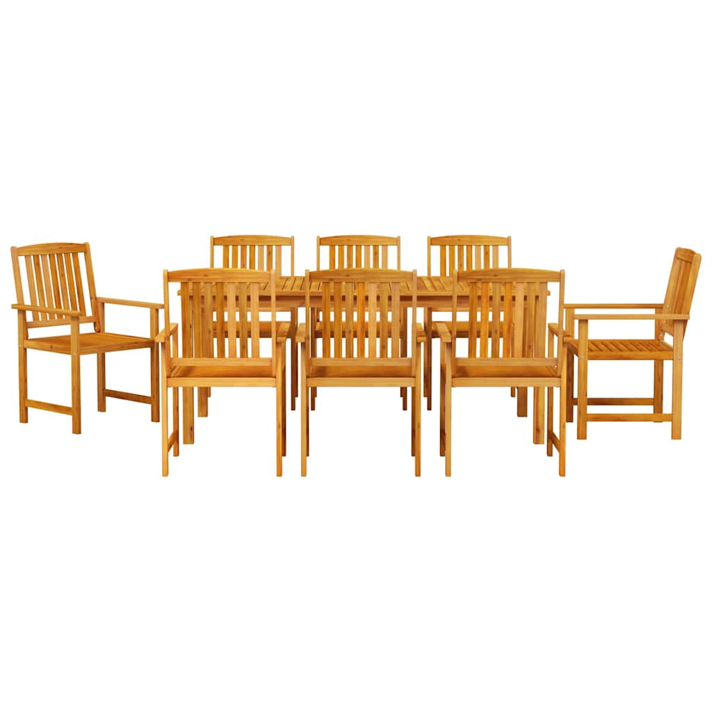 vidaXL Salon de jardin à manger 7 pcs Bois d'acacia massif marron