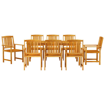 vidaXL Salon de jardin à manger 7 pcs Bois d'acacia massif marron