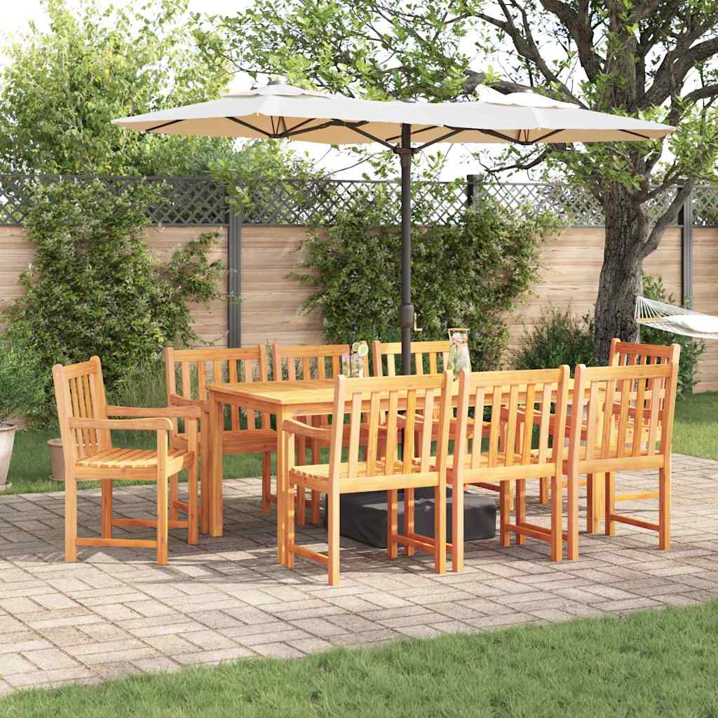 Garten Essgruppe 9 pcs Braun Massivholz Akazie
