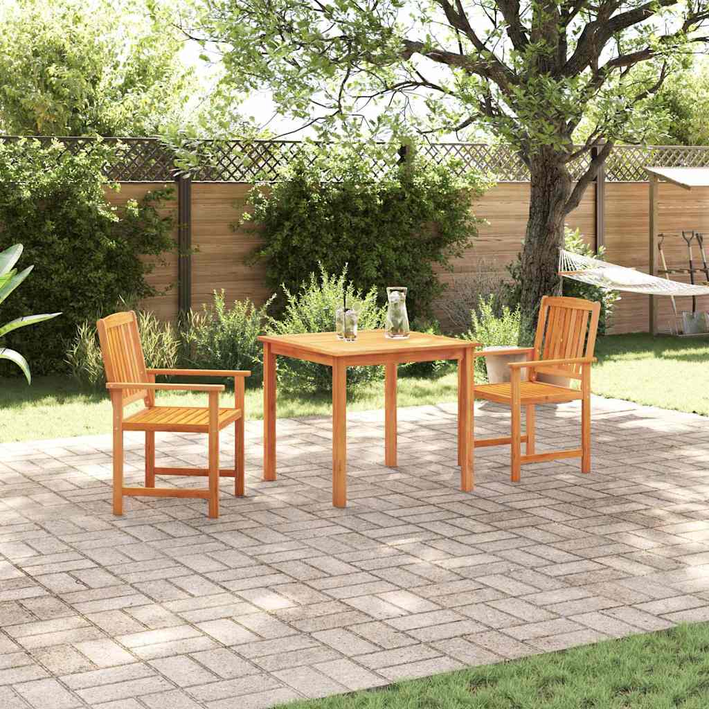 vidaXL Ensemble de salle à manger de jardin 3 pcs Bois d'acacia massif Marron