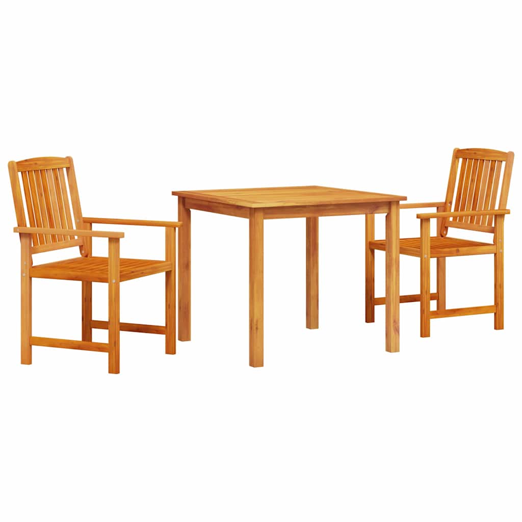 vidaXL Ensemble de salle à manger de jardin 3 pcs Bois d'acacia massif Marron