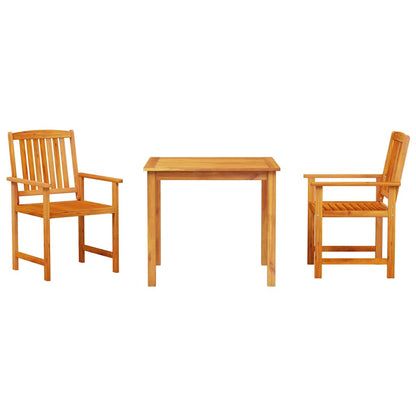 vidaXL Ensemble de salle à manger de jardin 3 pcs Bois d'acacia massif Marron