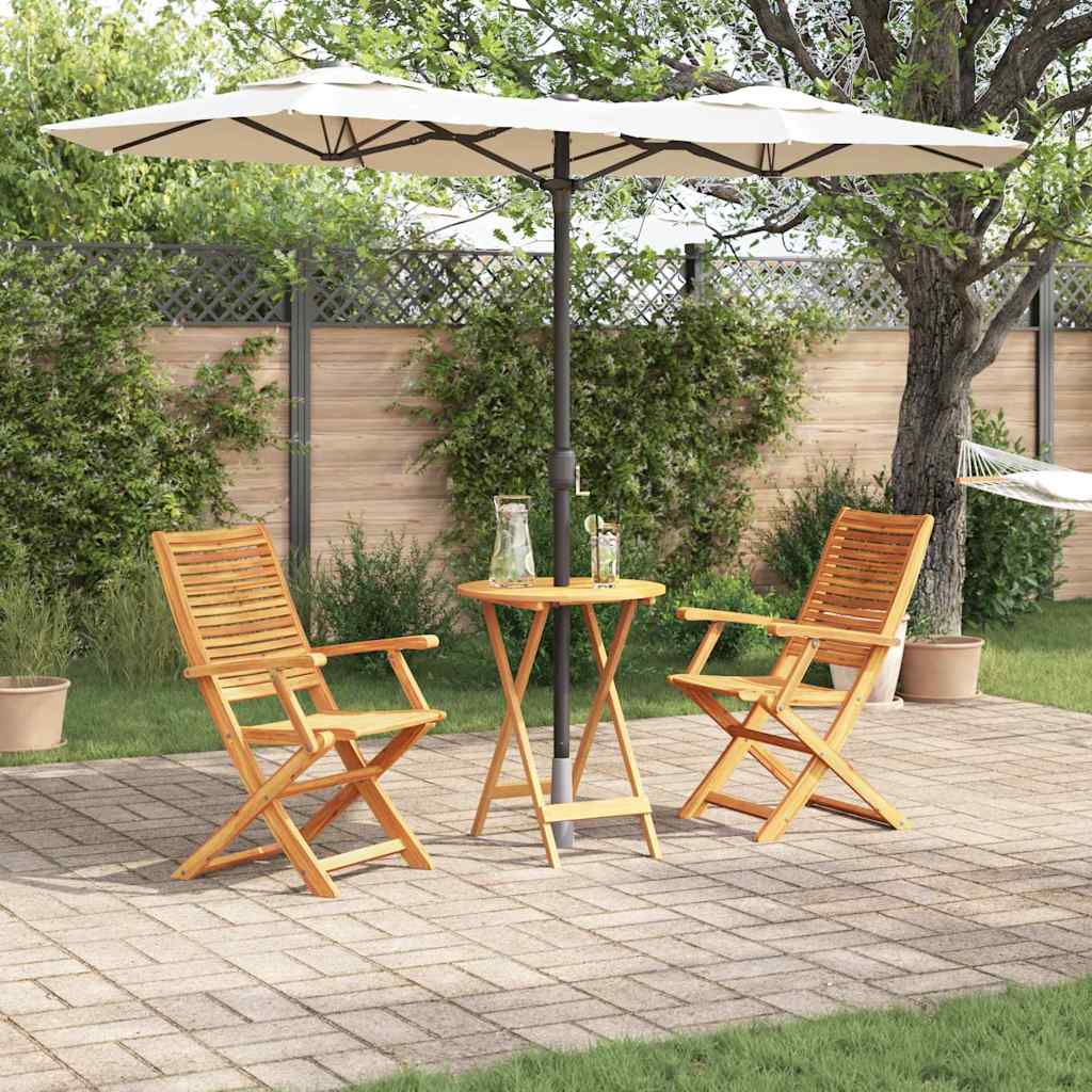 vidaXL Klapp Bistro Set 3 pcs Braun Akazie Massivholz