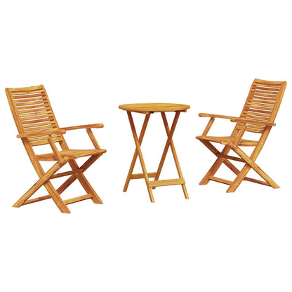 vidaXL Klapp Bistro Set 3 pcs Braun Akazie Massivholz